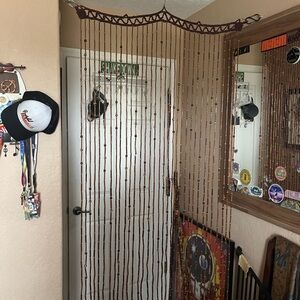 Bohemian Bamboo Beaded Door Curtain